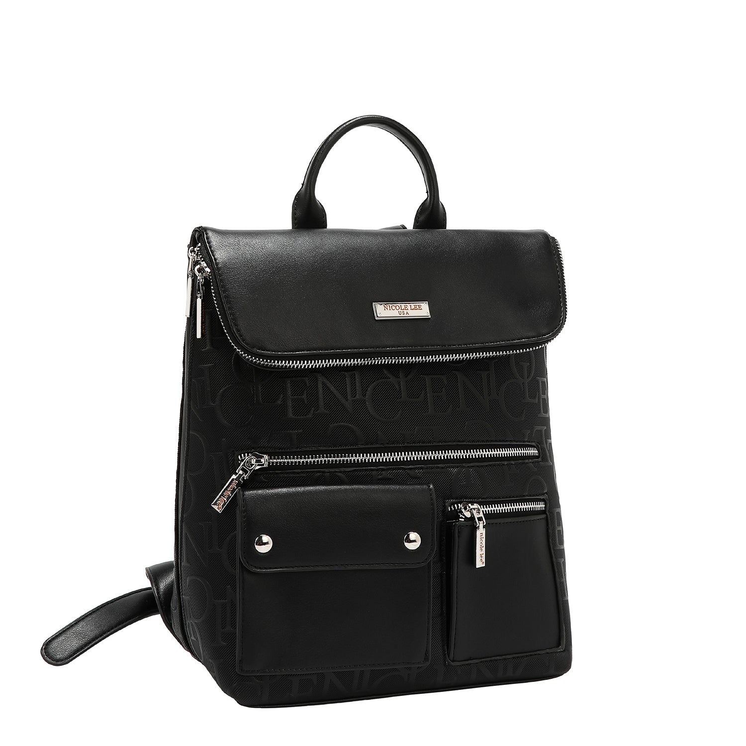 EMBOSSED ELEGANCE MULTIPOCKET BACKPACK
