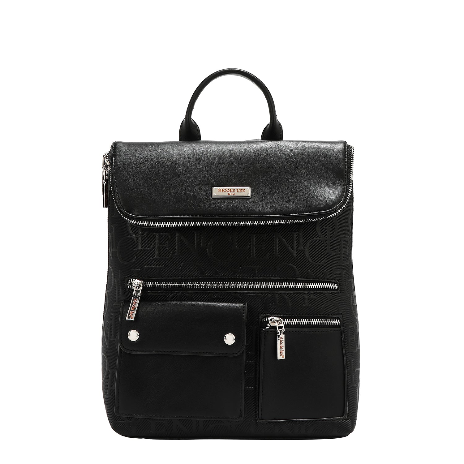 EMBOSSED ELEGANCE MULTIPOCKET BACKPACK