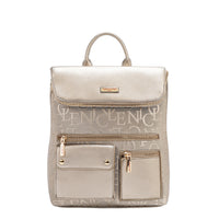 EMBOSSED ELEGANCE MULTIPOCKET BACKPACK