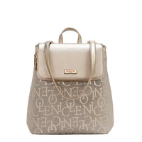 EMBOSSED ELEGANCE CONVERTIBLE FLAP BACKPACK / SHOULDER BAG