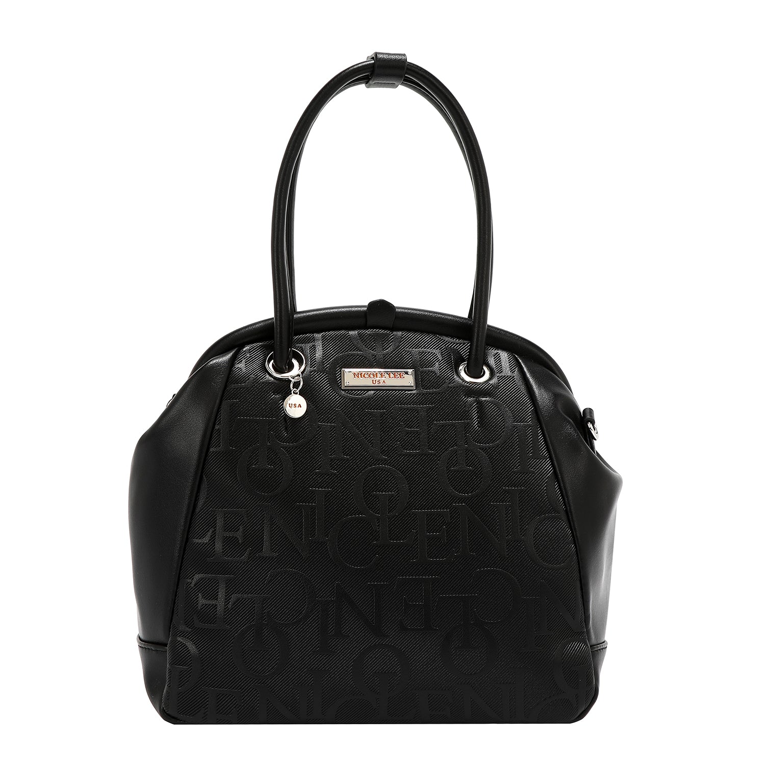 EMBOSSED ELEGANCE FRAME SHOULDER BAG