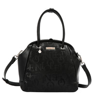 EMBOSSED ELEGANCE FRAME SHOULDER BAG
