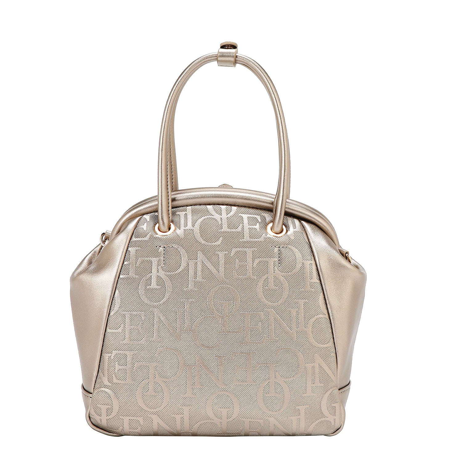 EMBOSSED ELEGANCE FRAME SHOULDER BAG