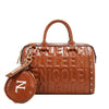 EMBOSSED LOGO BOSTON BAG