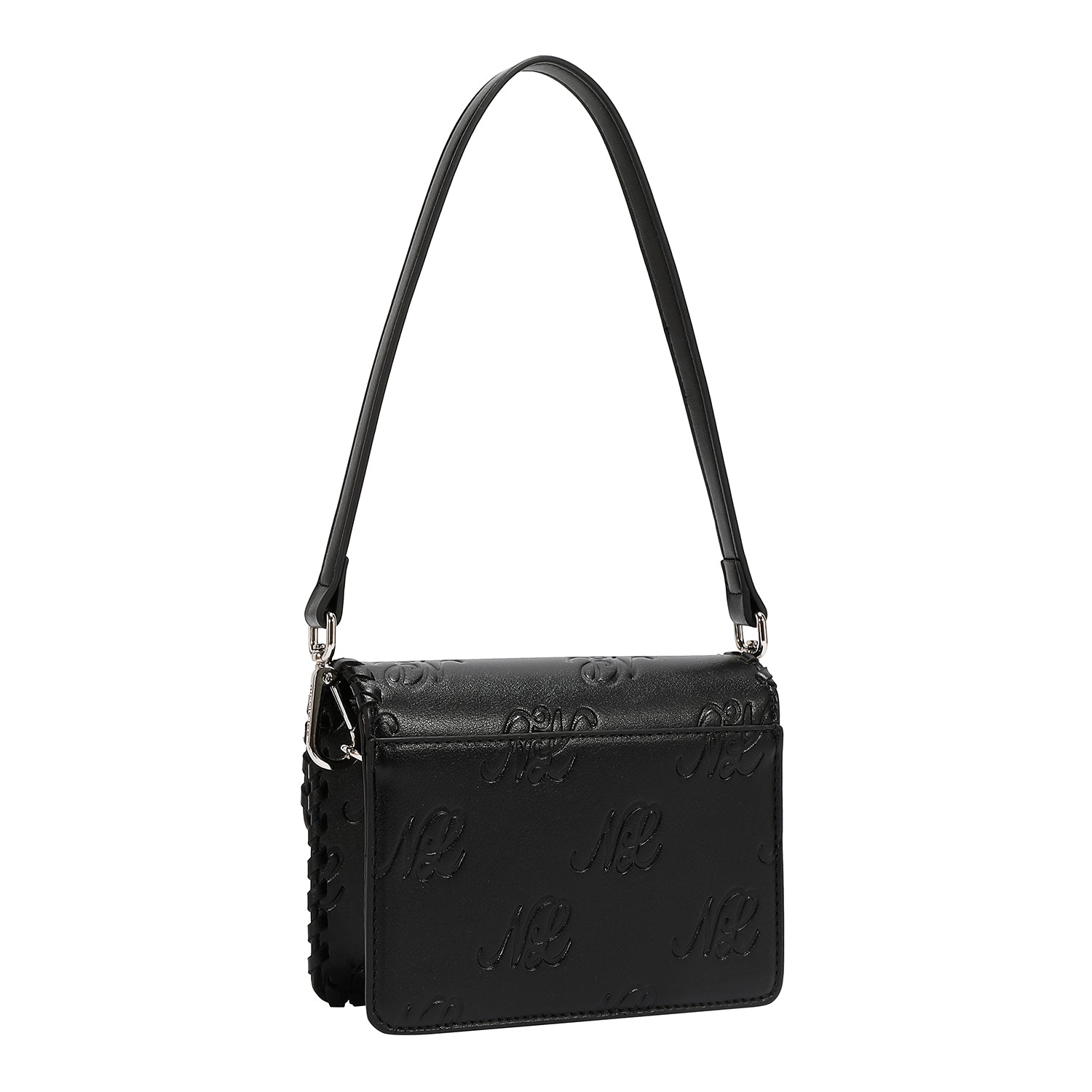 EMBOSSED NL CURVE SMALL SHOULDER BAG