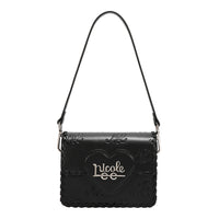EMBOSSED NL CURVE SMALL SHOULDER BAG