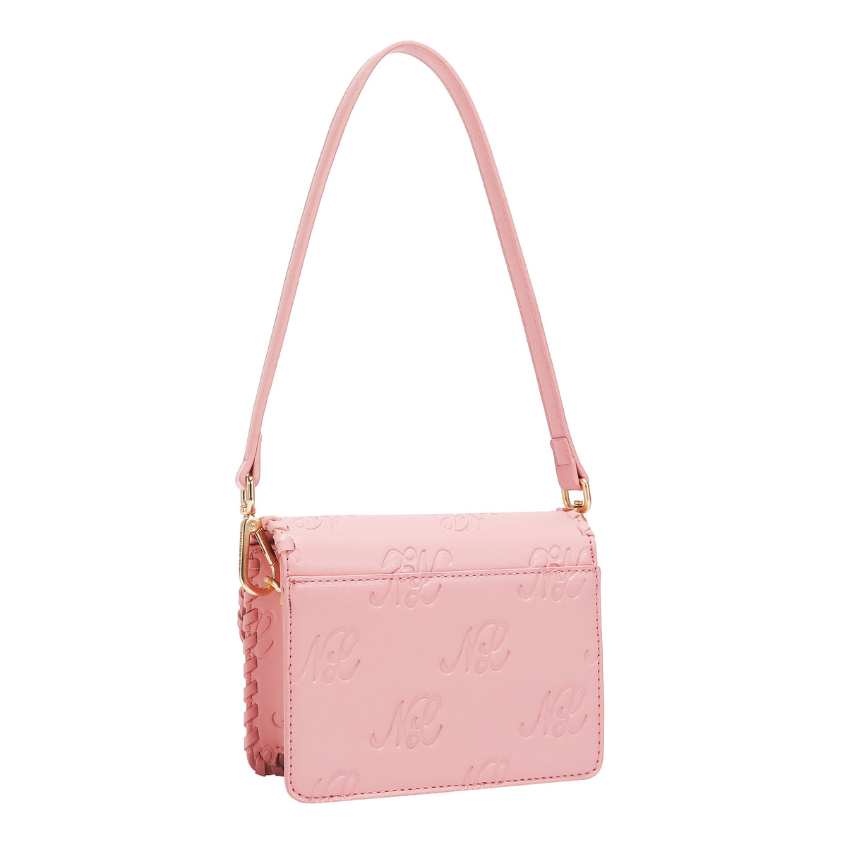 EMBOSSED NL CURVE SMALL SHOULDER BAG