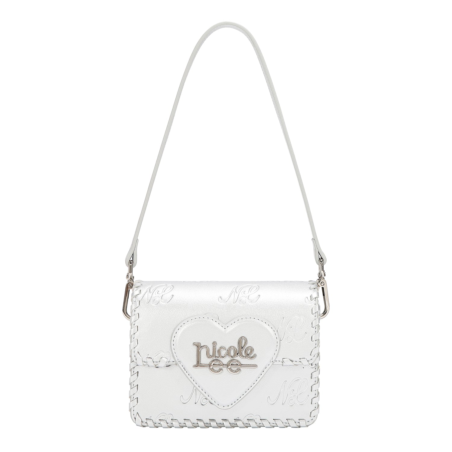 EMBOSSED NL CURVE SMALL SHOULDER BAG