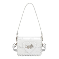 EMBOSSED NL CURVE SMALL SHOULDER BAG