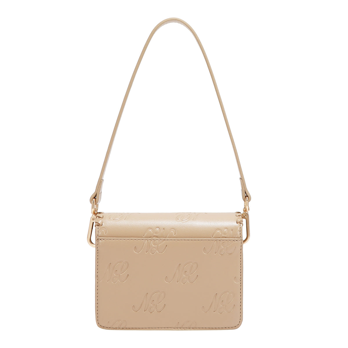 EMBOSSED NL CURVE SMALL SHOULDER BAG