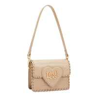 EMBOSSED NL CURVE SMALL SHOULDER BAG