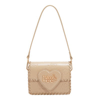 EMBOSSED NL CURVE SMALL SHOULDER BAG