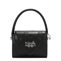 EMBOSSED NL CURVE SMALL TOP HANDLE BAG