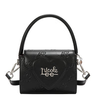 EMBOSSED NL CURVE SMALL TOP HANDLE BAG