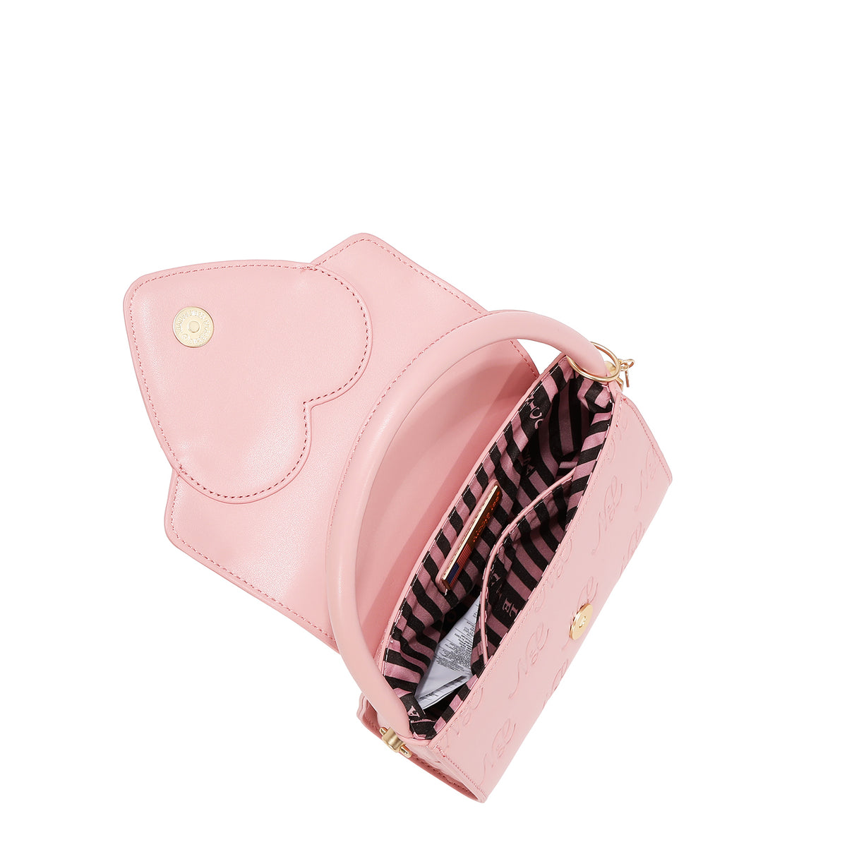 EMBOSSED NL CURVE SMALL TOP HANDLE BAG