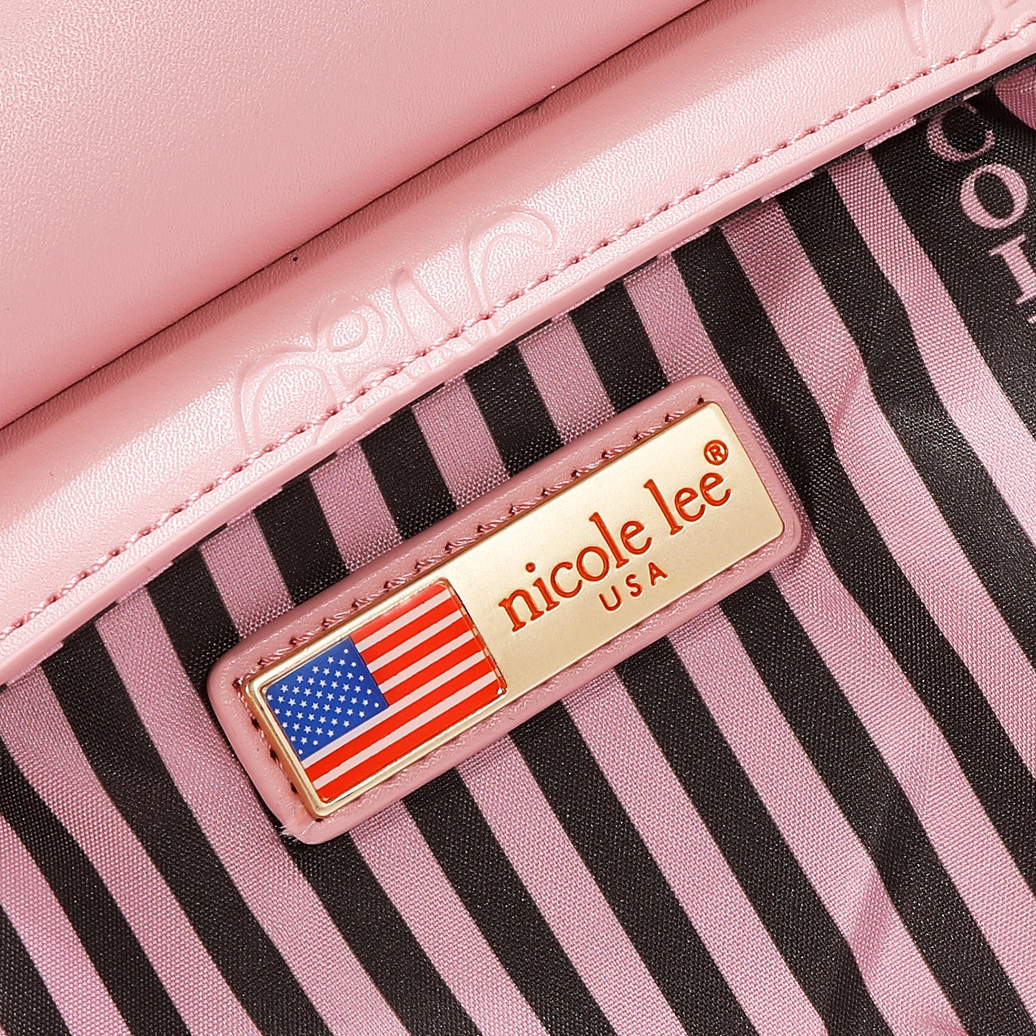 EMBOSSED NL CURVE SMALL TOP HANDLE BAG