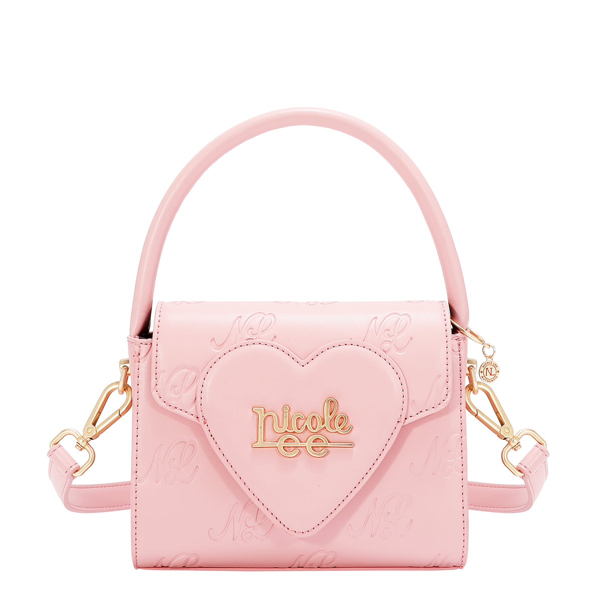 EMBOSSED NL CURVE SMALL TOP HANDLE BAG