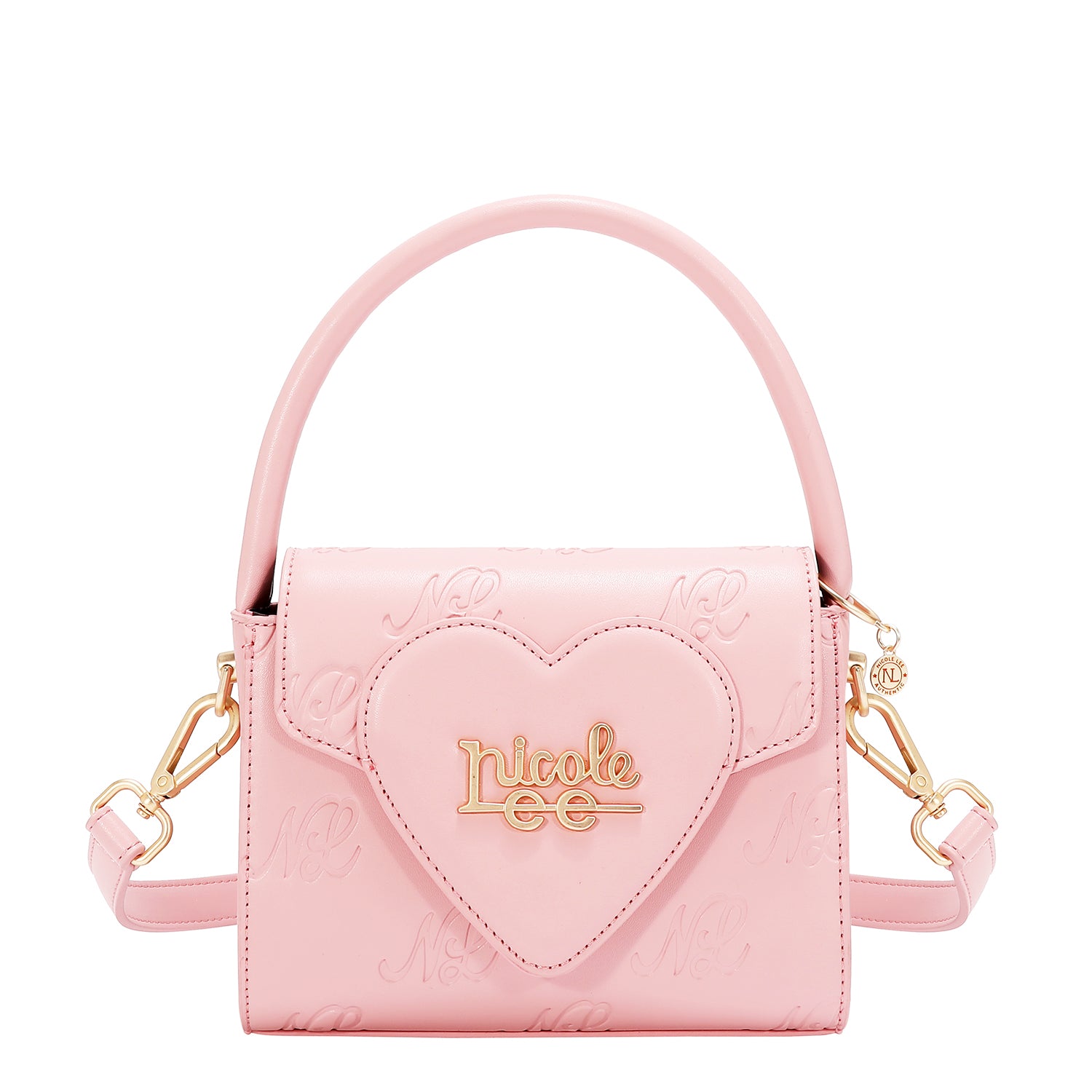 EMBOSSED NL CURVE SMALL TOP HANDLE BAG