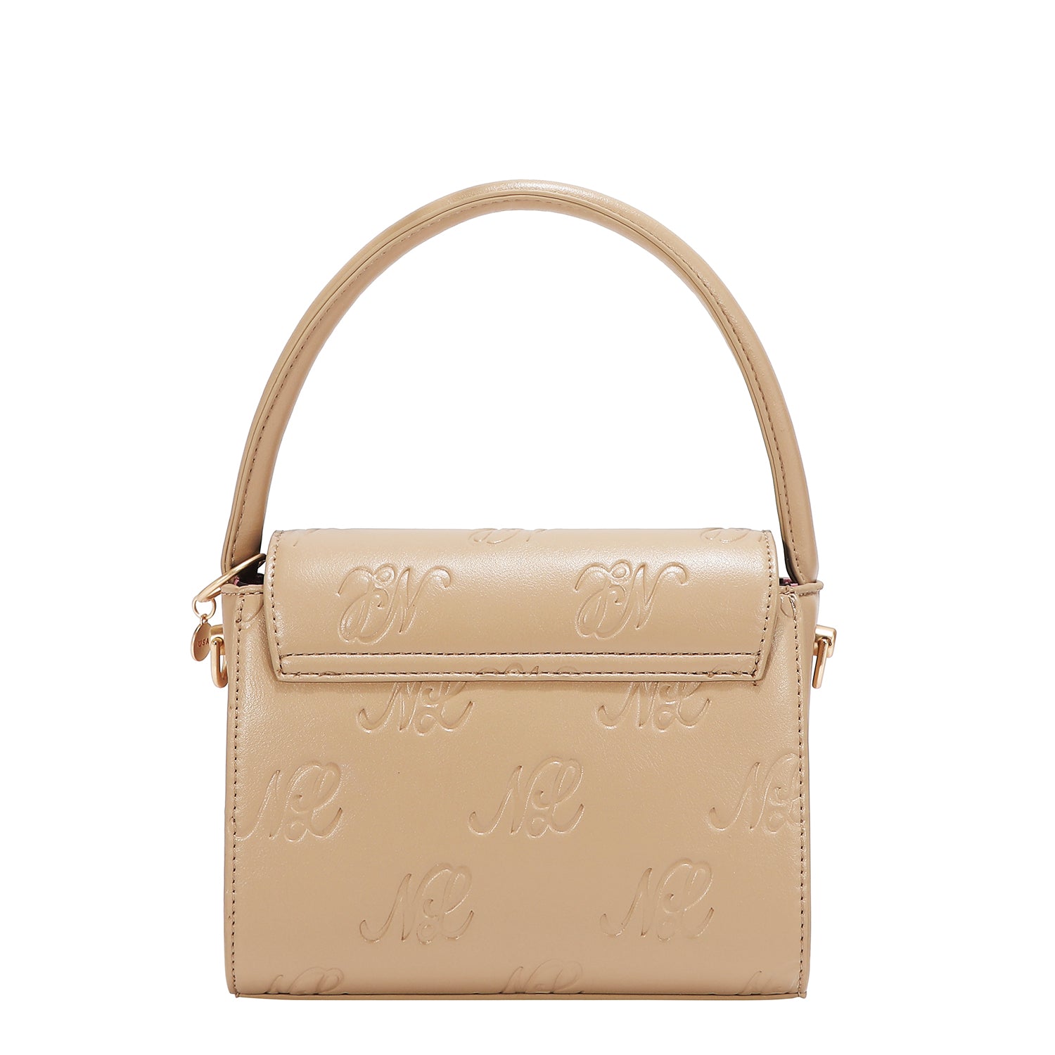 EMBOSSED NL CURVE SMALL TOP HANDLE BAG