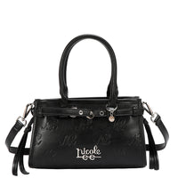 EMBOSSED NL CURVE SMALL TOTE BAG