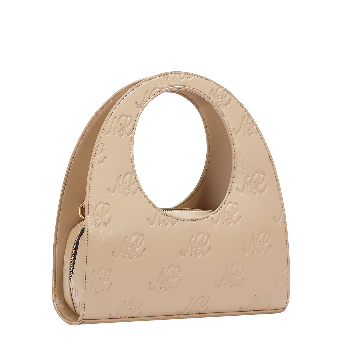 EMBOSSED NL CURVE  HANDBAG