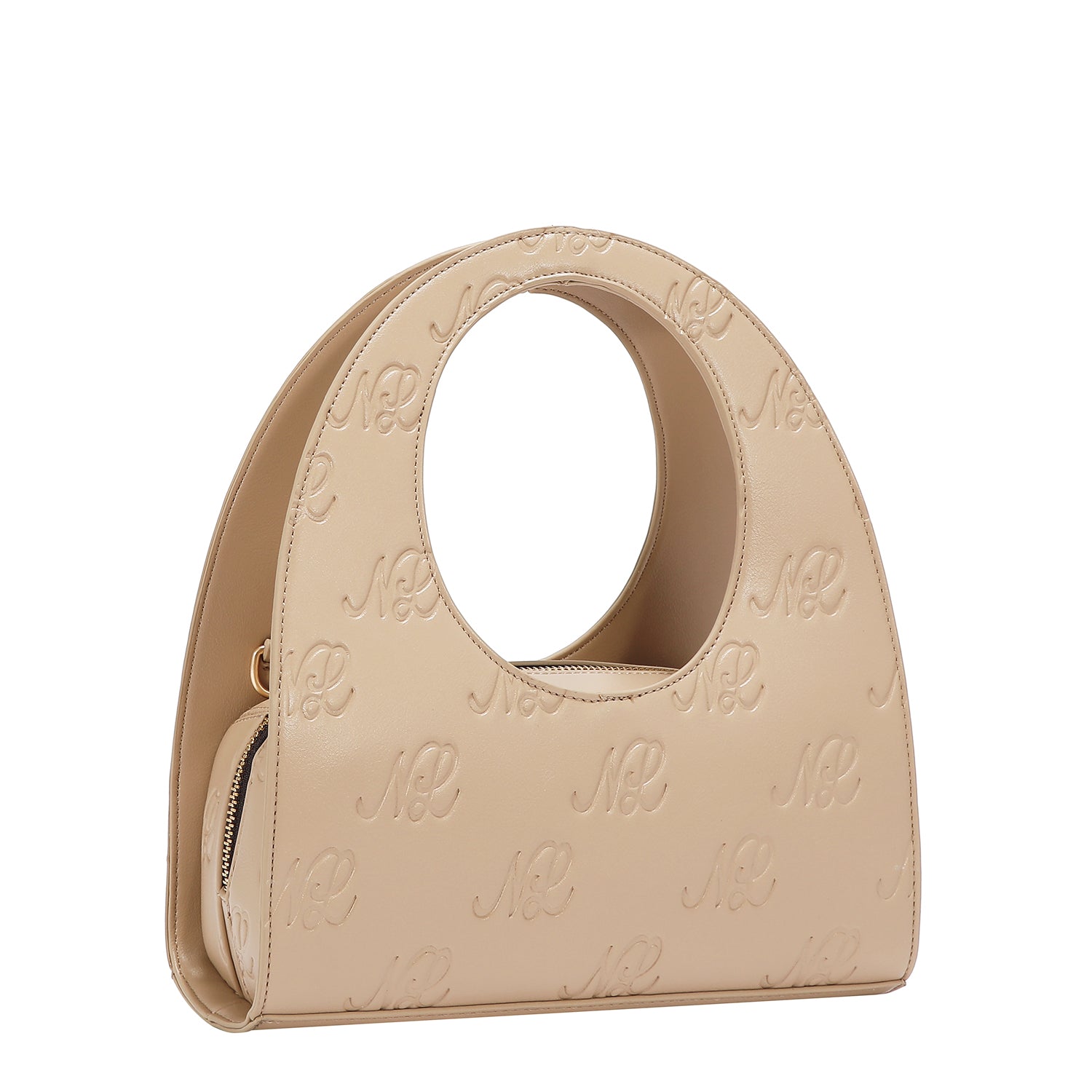 EMBOSSED NL CURVE  HANDBAG