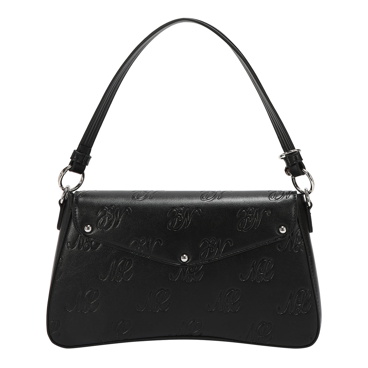 EMBOSSED NL CURVE FLAP SHOULDER BAG