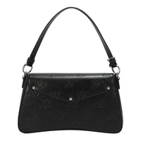 EMBOSSED NL CURVE FLAP SHOULDER BAG