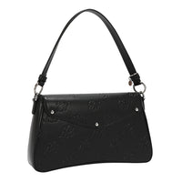 EMBOSSED NL CURVE FLAP SHOULDER BAG