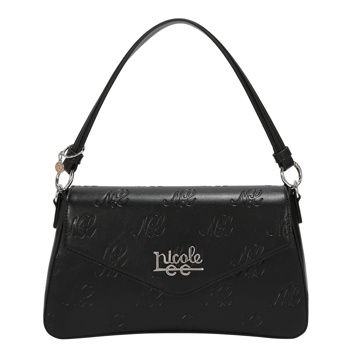 EMBOSSED NL CURVE FLAP SHOULDER BAG