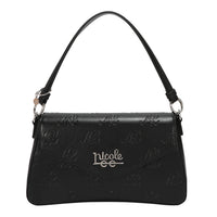 EMBOSSED NL CURVE FLAP SHOULDER BAG