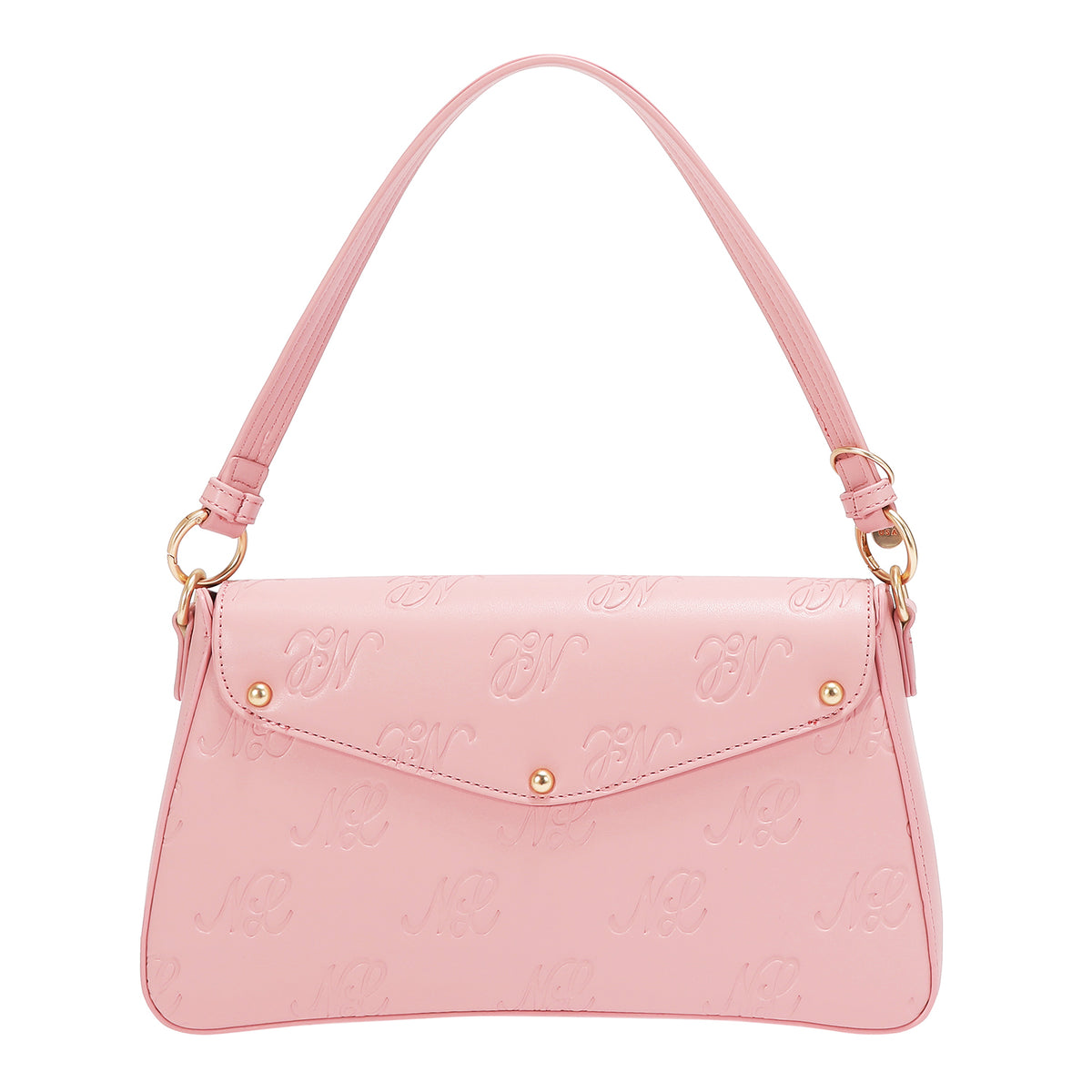 EMBOSSED NL CURVE FLAP SHOULDER BAG