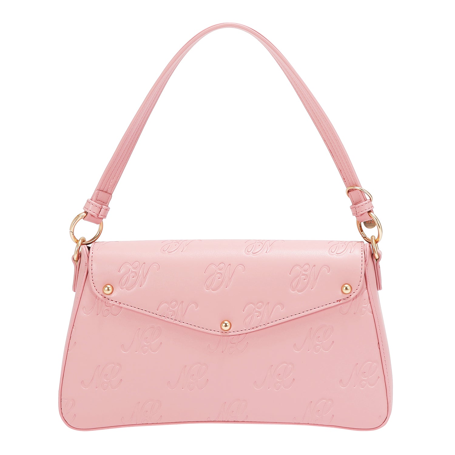 EMBOSSED NL CURVE FLAP SHOULDER BAG