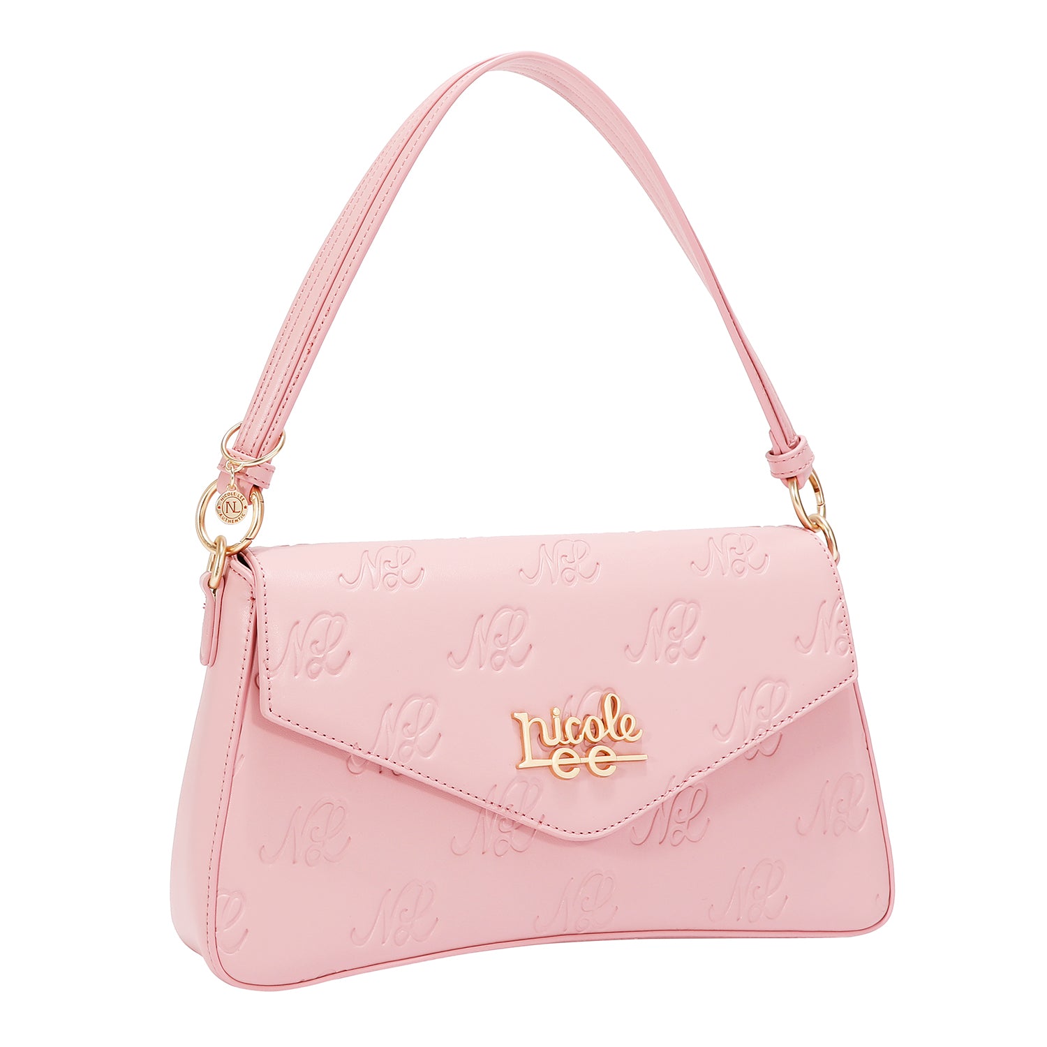 EMBOSSED NL CURVE FLAP SHOULDER BAG