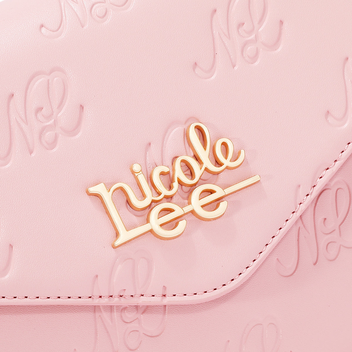 EMBOSSED NL CURVE FLAP SHOULDER BAG