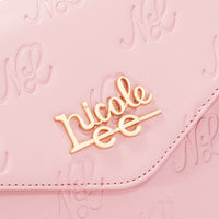 EMBOSSED NL CURVE FLAP SHOULDER BAG