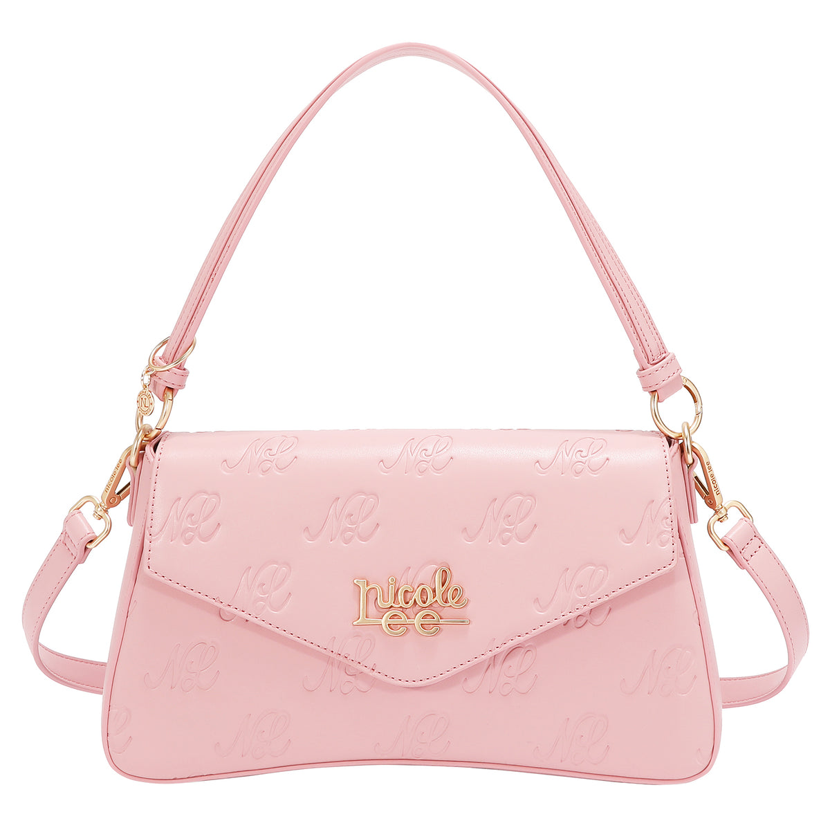 EMBOSSED NL CURVE FLAP SHOULDER BAG