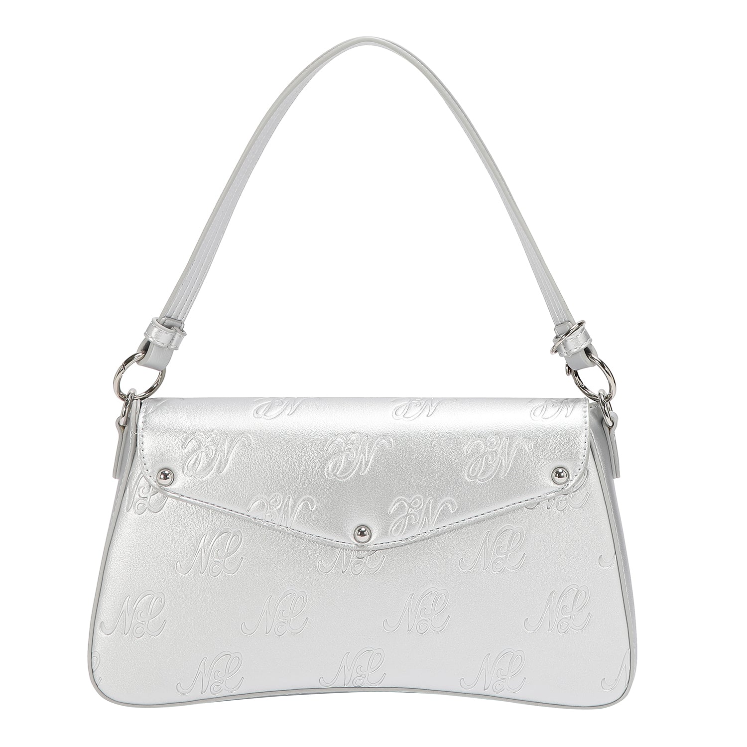 EMBOSSED NL CURVE FLAP SHOULDER BAG