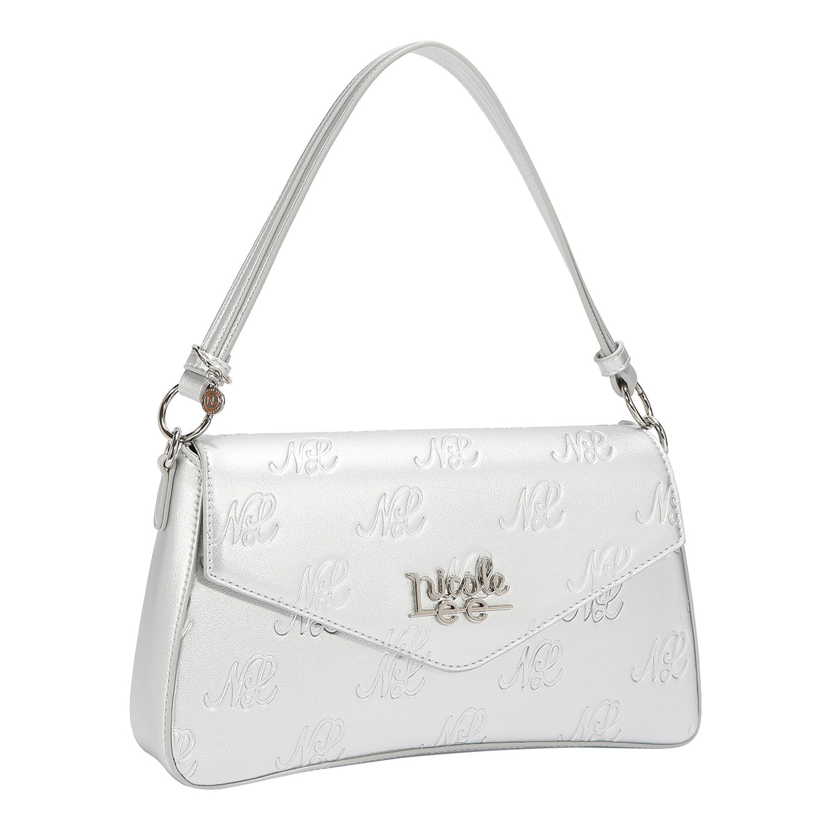 EMBOSSED NL CURVE FLAP SHOULDER BAG