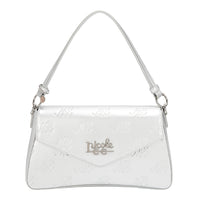 EMBOSSED NL CURVE FLAP SHOULDER BAG