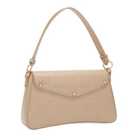 EMBOSSED NL CURVE FLAP SHOULDER BAG