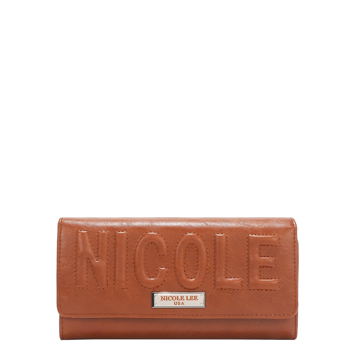 EMBOSSED LOGO TRIFOLD WALLET