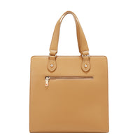 Back View of the Floral Pop Tote Bag in color  taupe
