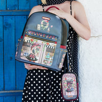 LARGE USB FASHION BACKPACK WITH CHARGING PORT AND POUCH