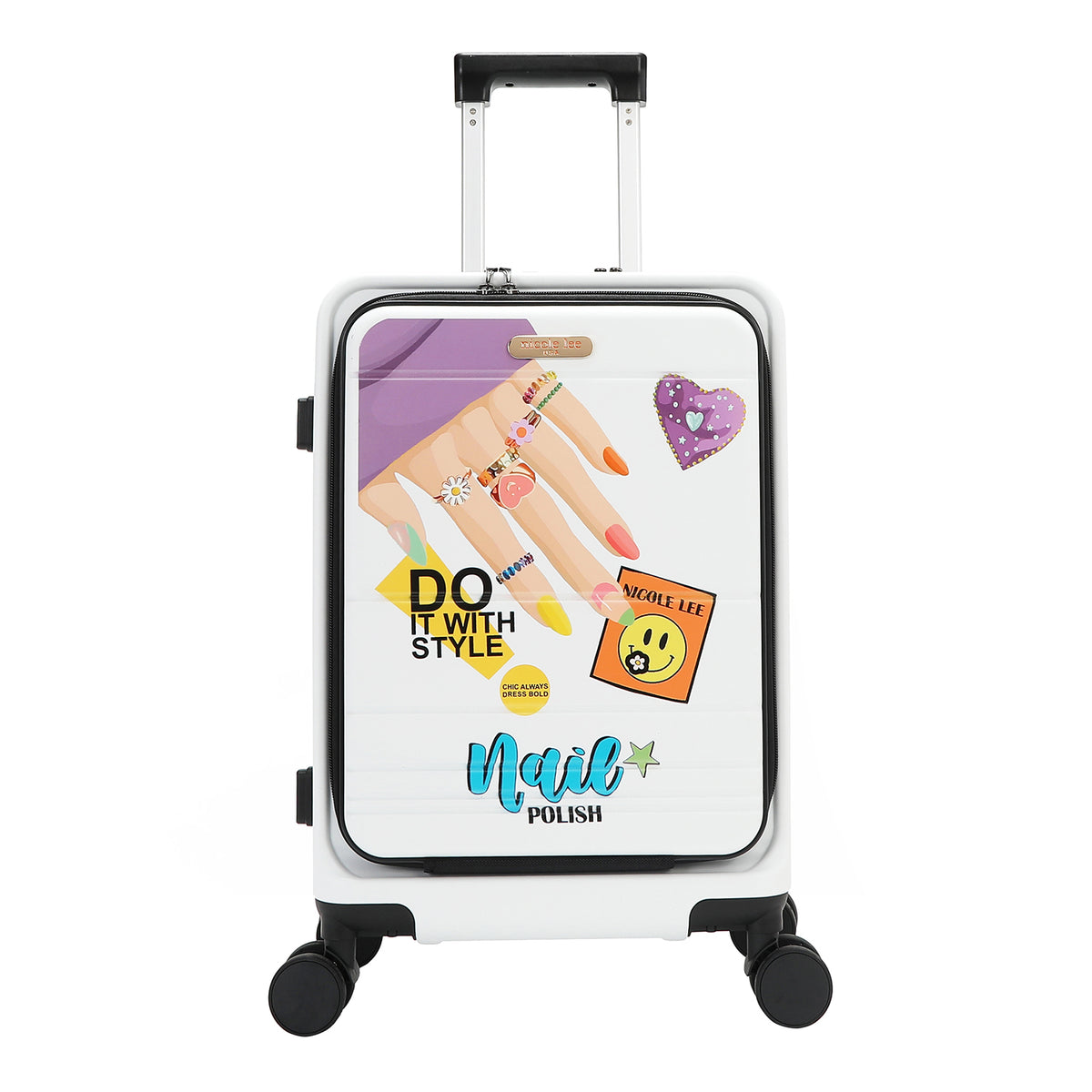 20" STRIPE CARRY-ON SUITCASE