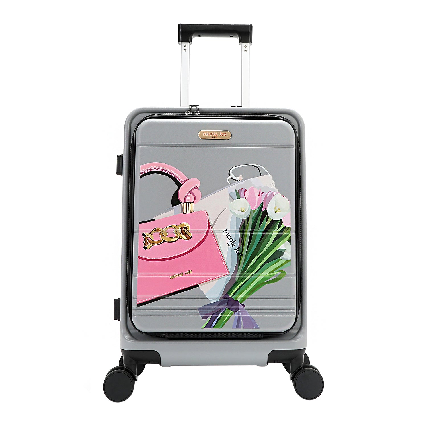 20" STRIPE CARRY-ON SUITCASE