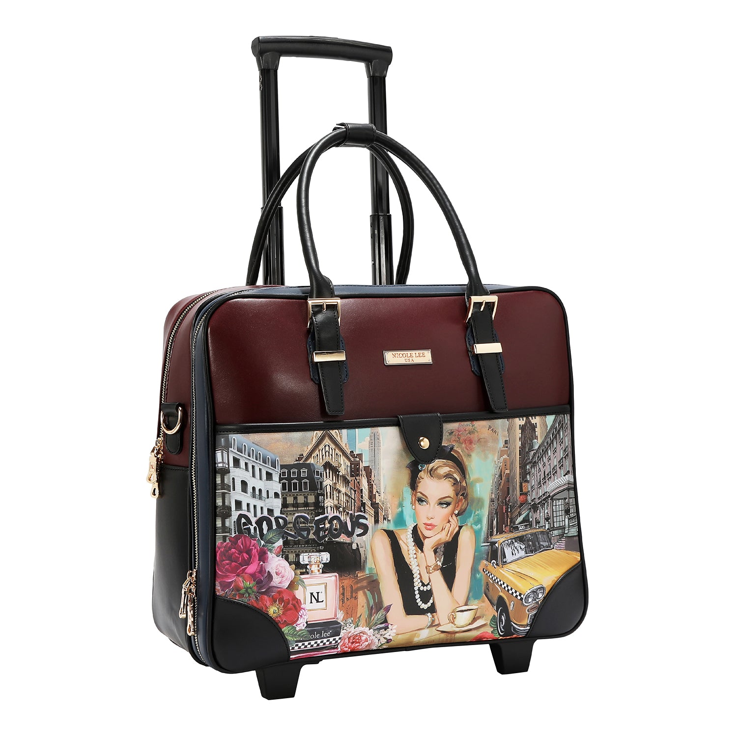 SQUARE ROLLING TRAVEL TOTE