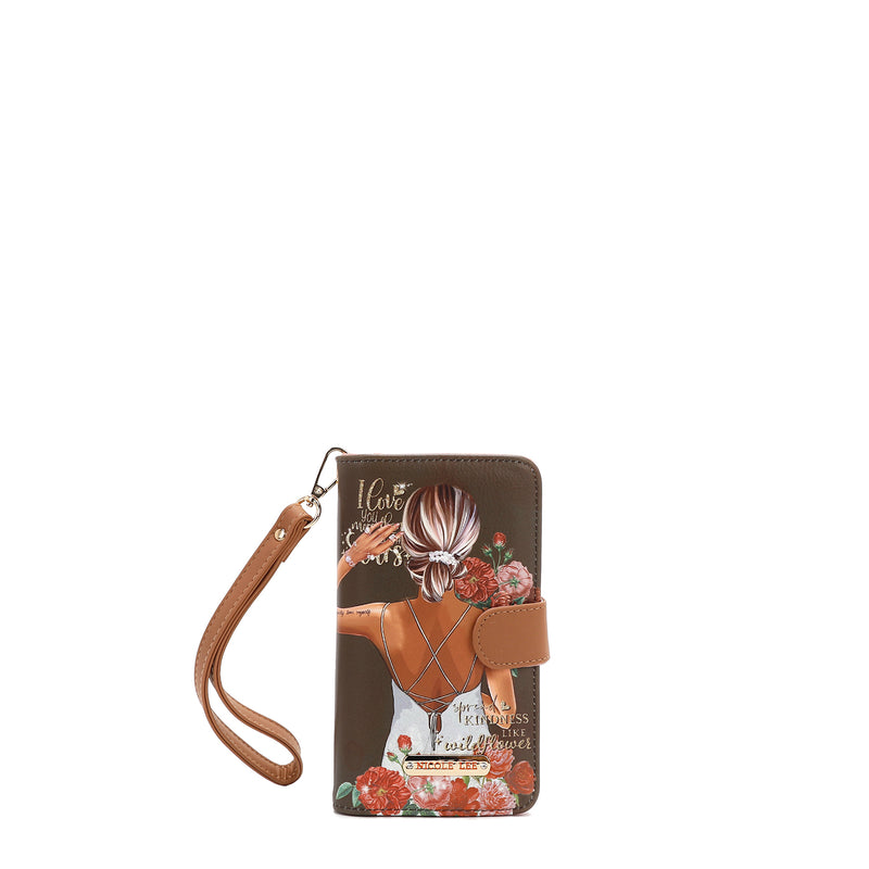 NL SIGNATURE PHONE CASE AND WALLET WRISTLET