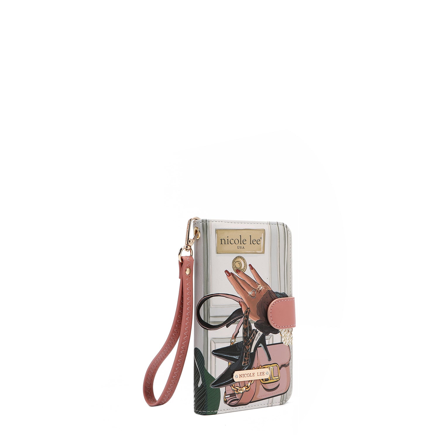 NL SIGNATURE PHONE CASE AND WALLET WRISTLET