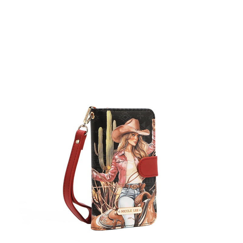 NL SIGNATURE PHONE CASE AND WALLET WRISTLET